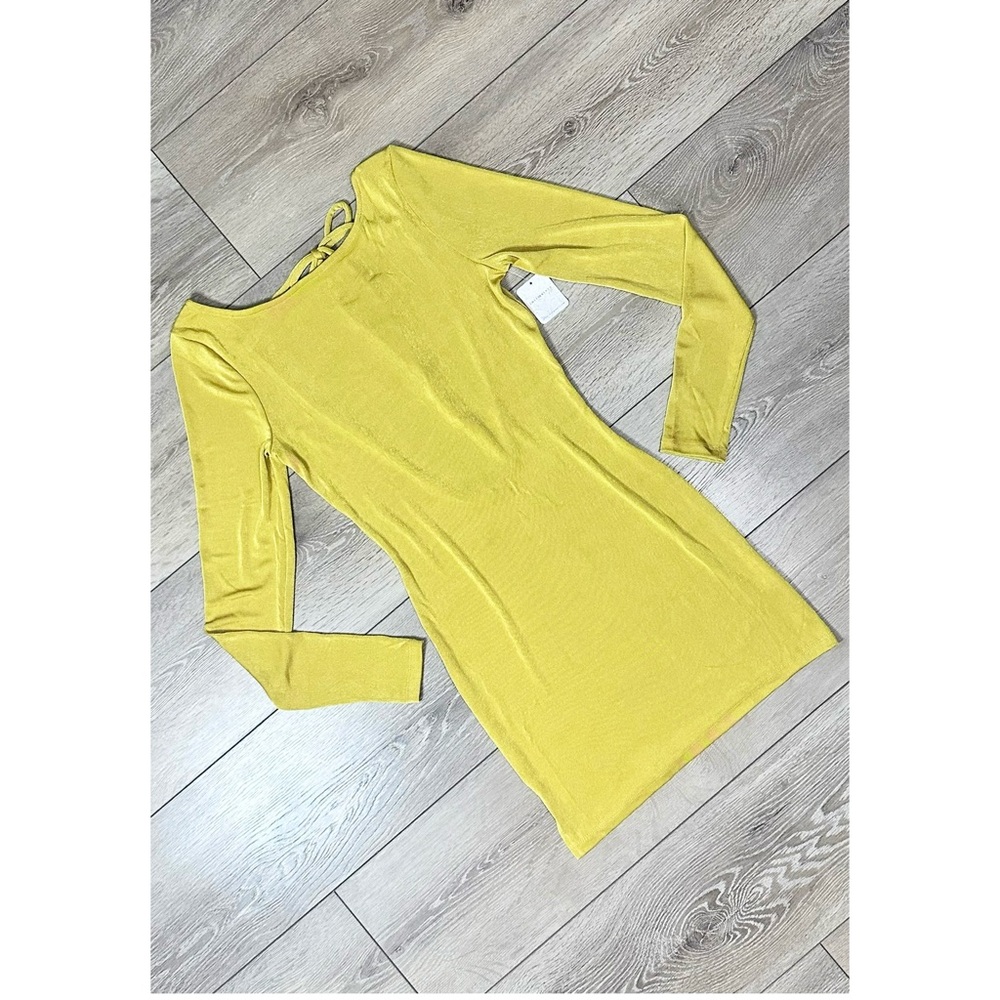 NWT Intimately Free People Call Me Later Mini Dress Ceylon Yellow - Picture 5 of 16
